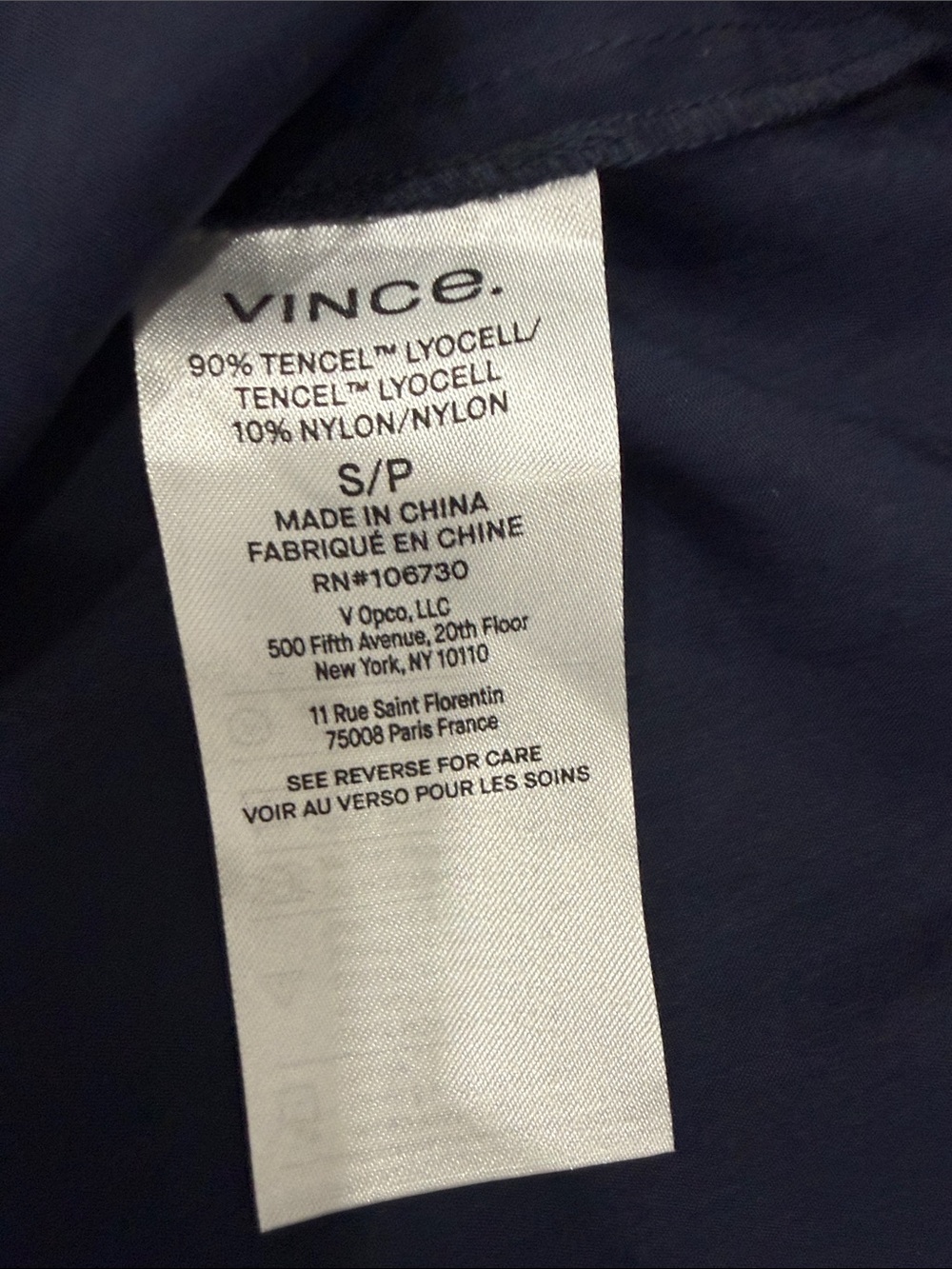 Vince Navy Short-Sleeve Shirt Midi Dress with Belt - Picture 3 of 3